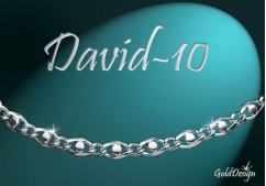 David 10 - náramek stříbřený